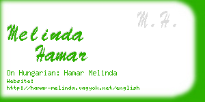 melinda hamar business card